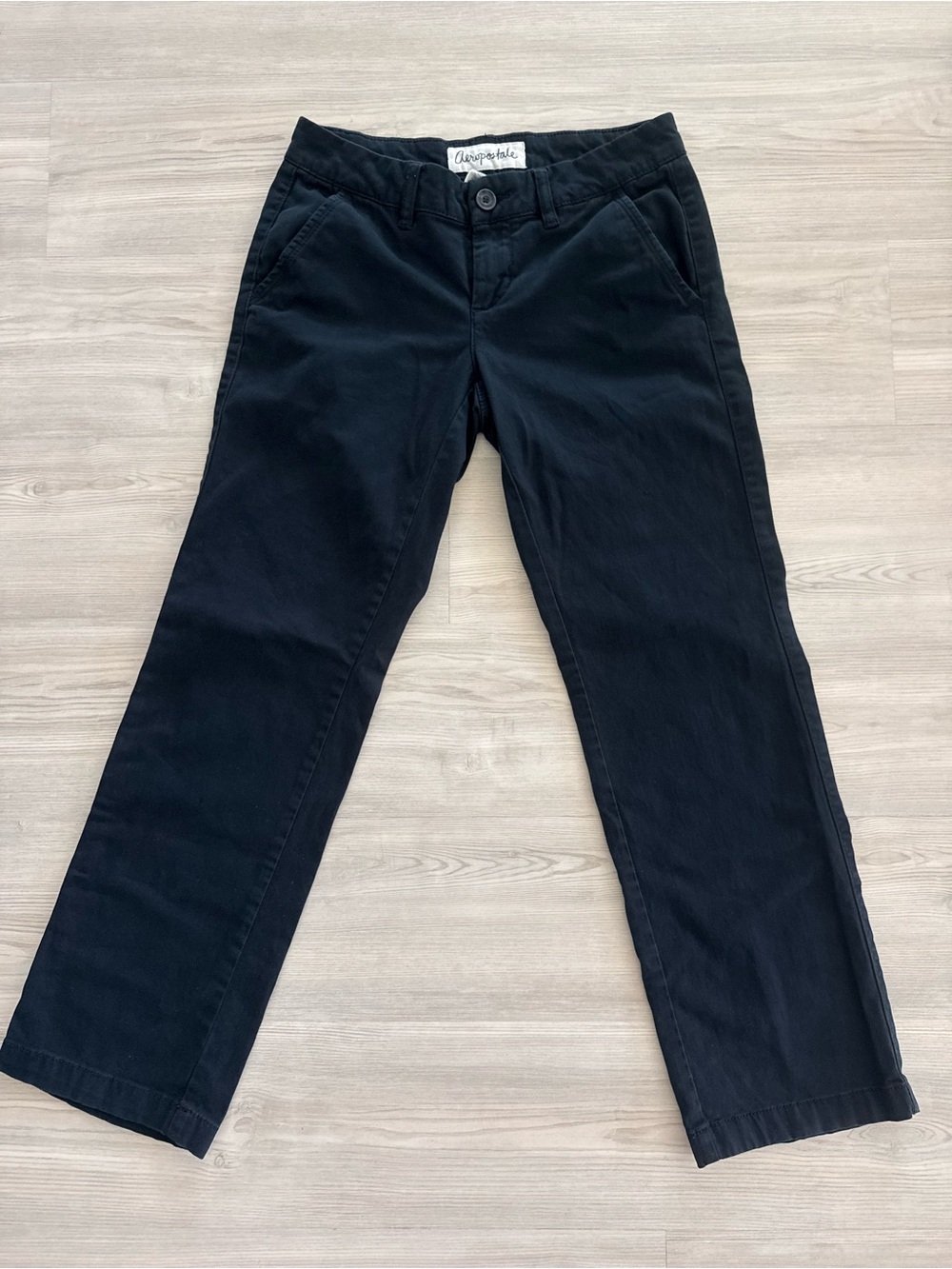 Aeropostale Black Twill Work Uniform Chino Pant Size 4 Short